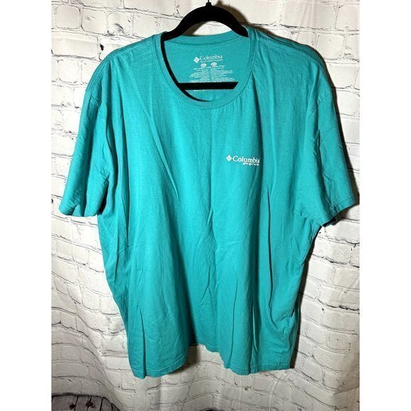 COLUMBIA PERFORMANCE FISHING GEAR MENS SHORT SLEEVE SHIRT (XXL) EUC E-48 - Picture 1 of 5